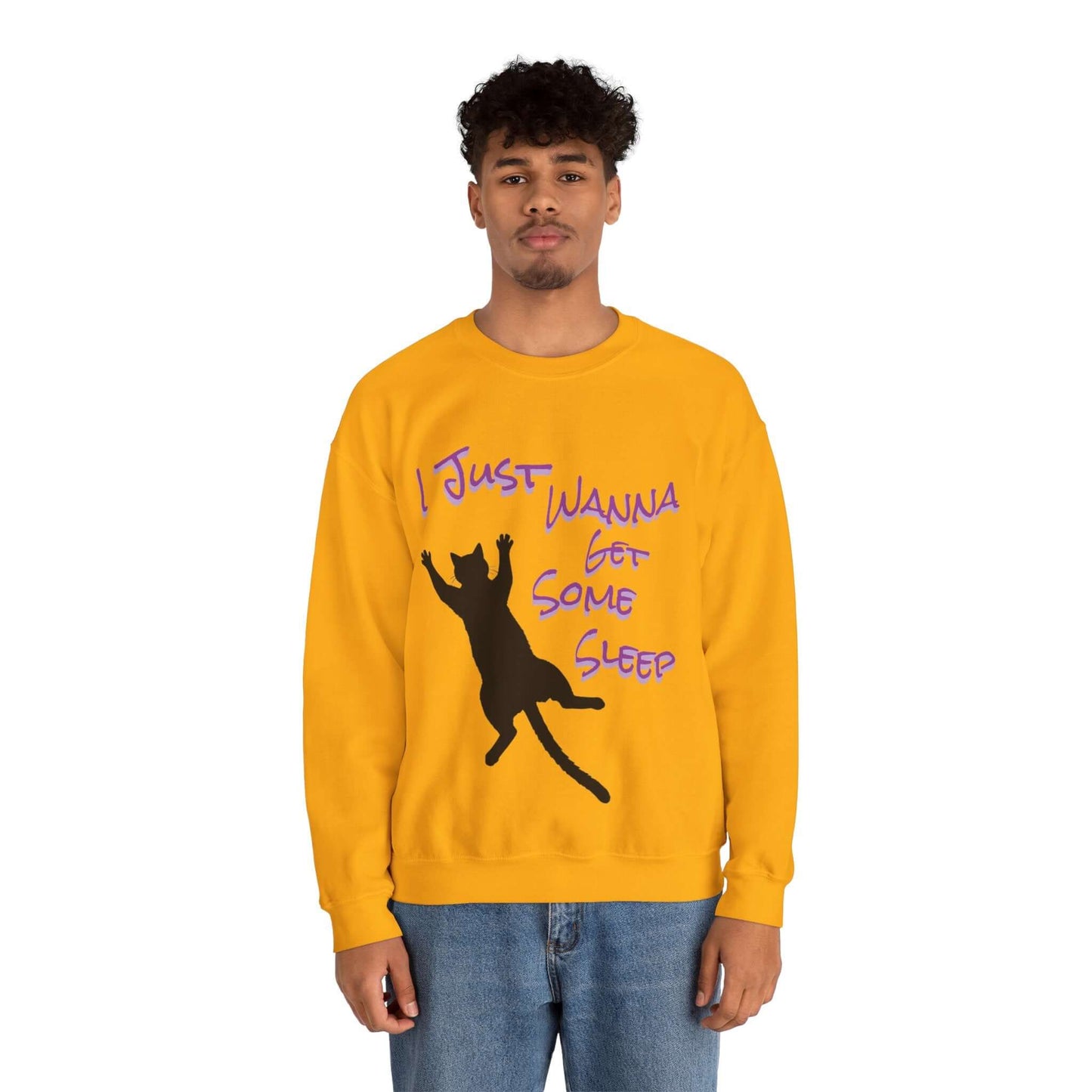 I Just Wanna Get Some Sleep Cat Graphic Unisex Crewneck Sweatshirt