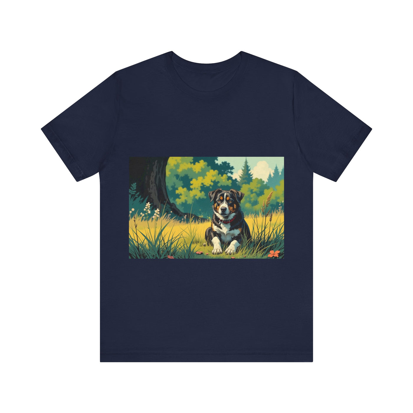 Adorable Dog comic style 2 Unisex Soft Tee | Cute Dog Lover's Shirt, Animal Graphic T-Shirt, Pet Themed Gift, Casual Wear