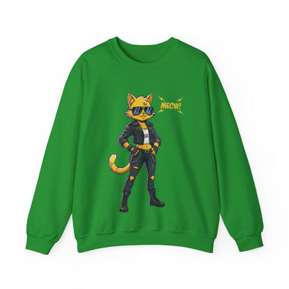 Cool Cat Unisex Heavy Blend Crewneck Sweatshirt style 4