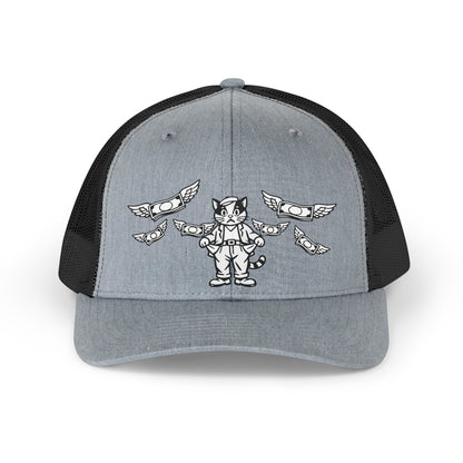 Poor Cat no Money Unisex Retro Cap Trucker Hat