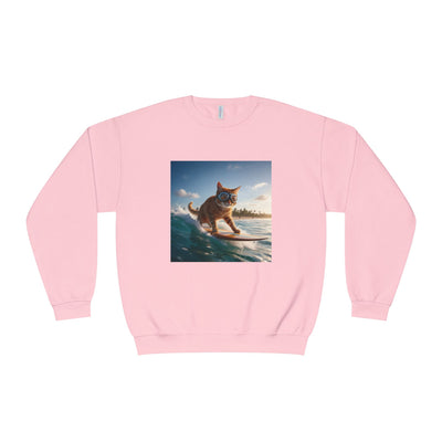 Surfing Cat style 1 Unisex NuBlend® Crewneck Sweatshirt