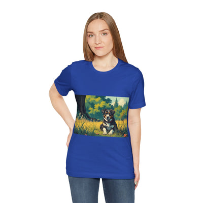 Adorable Dog comic style 2 Unisex Soft Tee | Cute Dog Lover's Shirt, Animal Graphic T-Shirt, Pet Themed Gift, Casual Wear