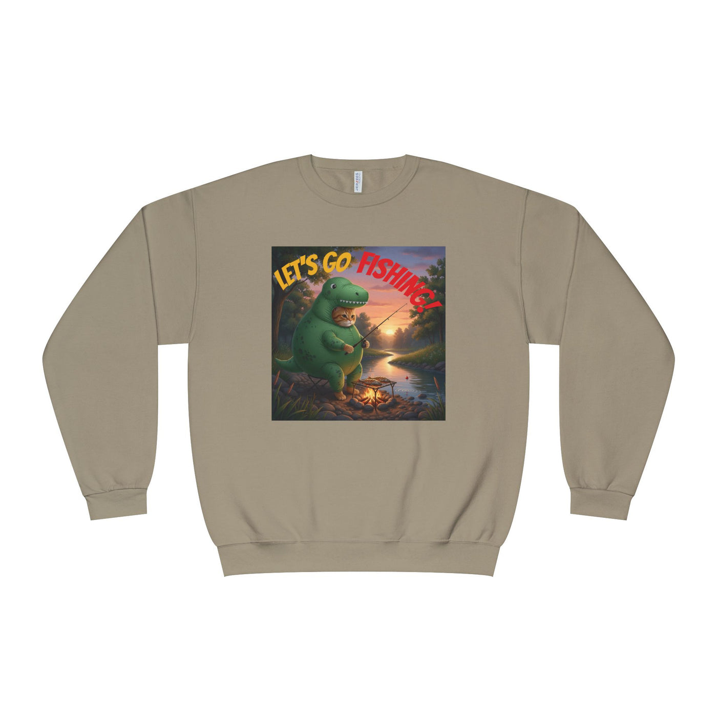 Crocodile Cat Fishing style 3 Unisex NuBlend® Crewneck Sweatshirt