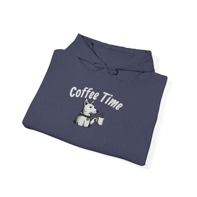 Coffee Time Dog Embroidered style 1 Unisex Pullover Hoodie