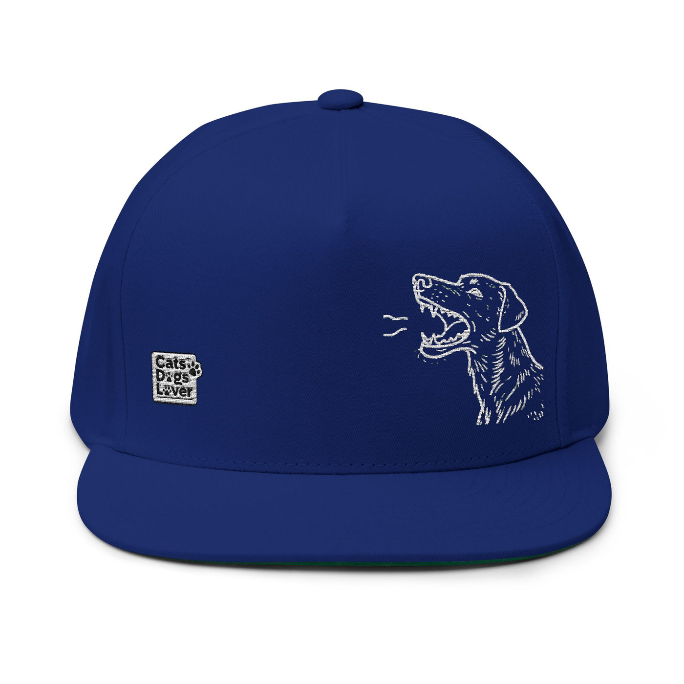 Stylish Dog Lover Flat Bill Cap style 1, Embroidered Hat for Pet Lovers, Dog Mom/Dad Gift, Casual Attire Accessory, Unique Cap for Everyday Wear