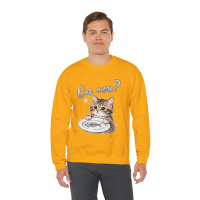 Watercolor painting style 3 Men & Women Cute Cat Pile Crewneck Sweatshirt
