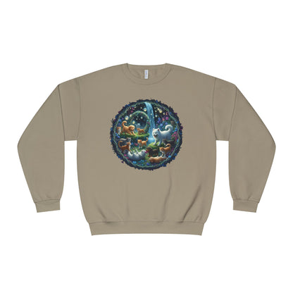 Cats & Dogs Happy Garden Unisex NuBlend Crewneck Sweatshirt style2