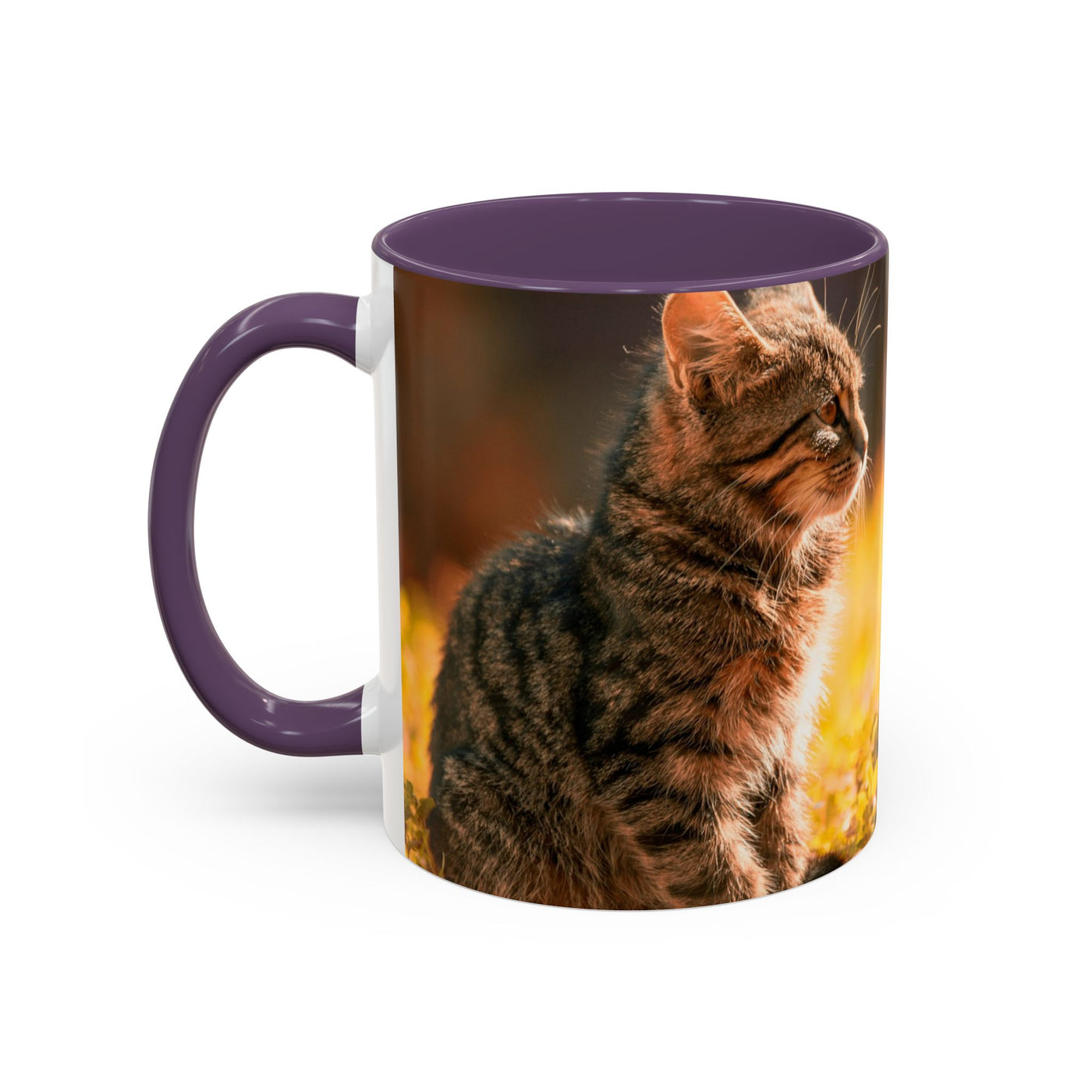 Golden Autumn Cat Coffee Mug - Cute Cat Mug, Nature Lover Gift, Cozy Kitchen Decor, Fall Drinkware, Cat Lover Gift