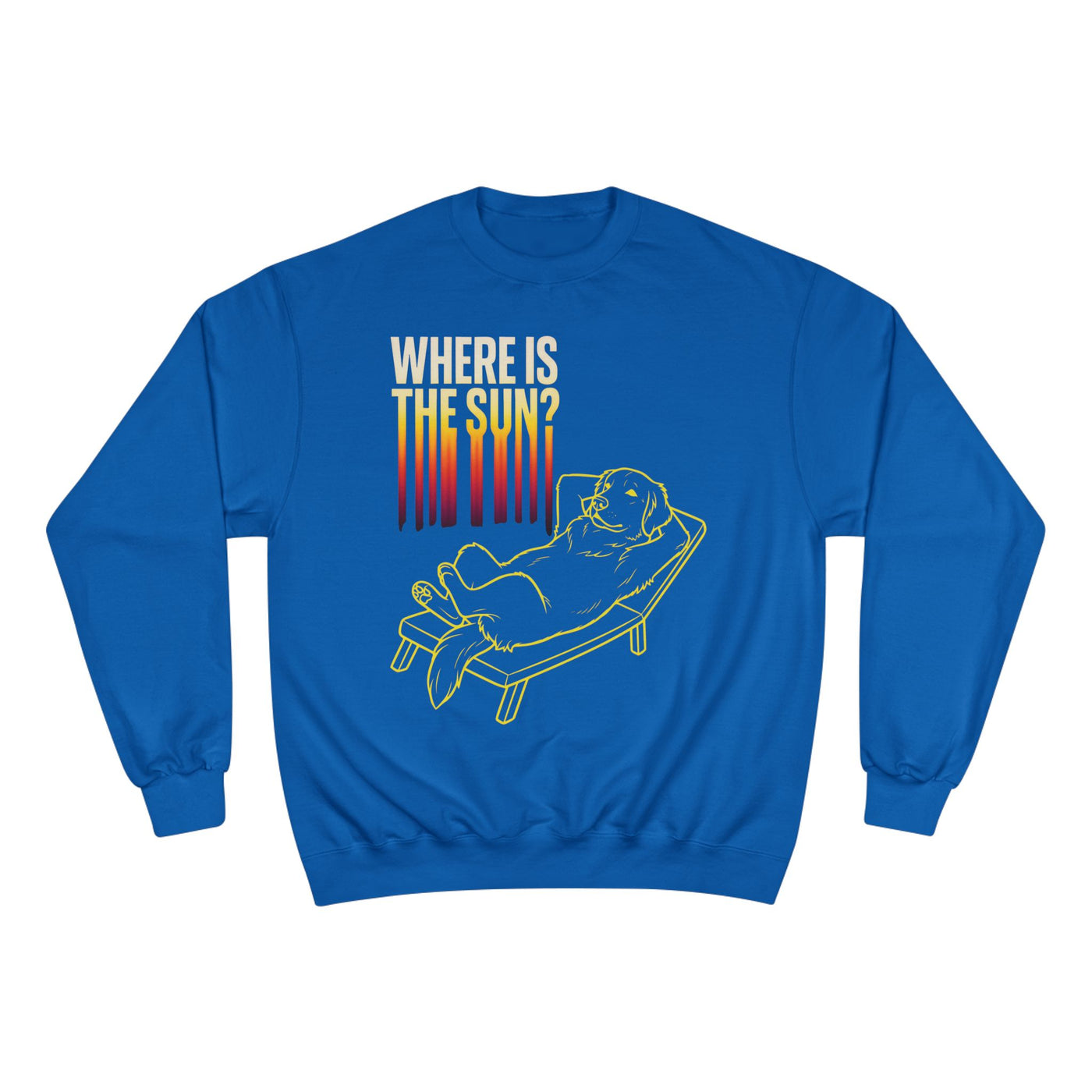 Where is the Sun? Dog Graphic Champion Unisex Crewneck Sweatshirt