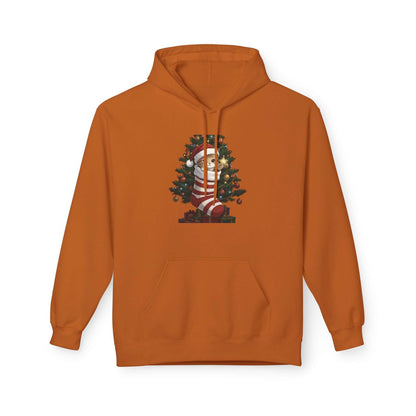 Kitten hiding in Christmas stocking Unisex Fleece Hoodie style 3
