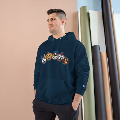 Playful Dog Faces Cozy Unisex Champion Pullover Hoodie