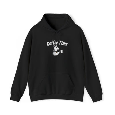 Coffee Time Dog Embroidered style 1 Unisex Pullover Hoodie