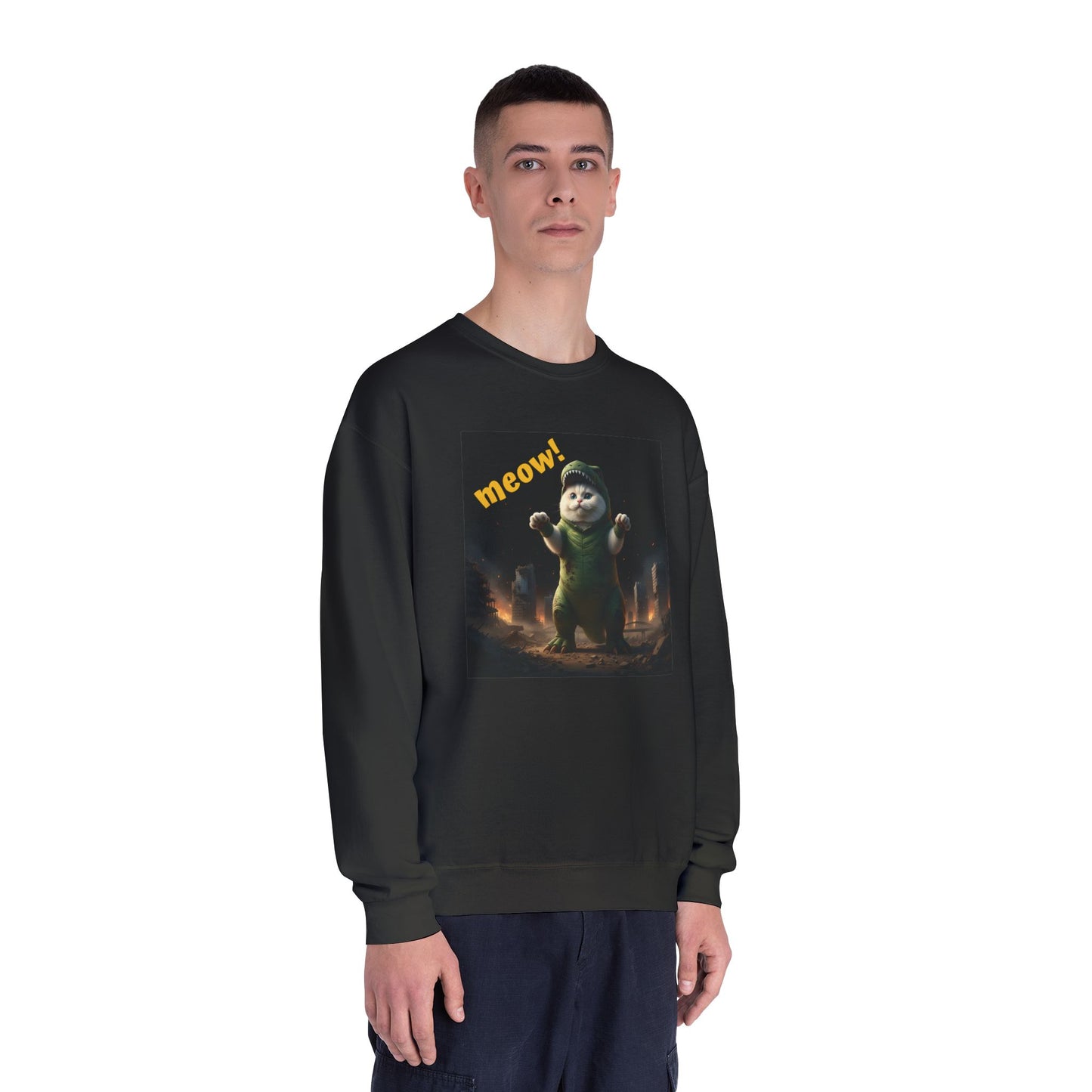 Cat-zilla style 1 Unisex NuBlend Crewneck Sweatshirt