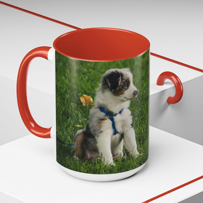 Dog Print Accent Coffee Mug - Dog Lover Gift, Cute Pet Mug, Animal Print Cup, Coffee Tea Mug, Unique Dog Themed Gift
