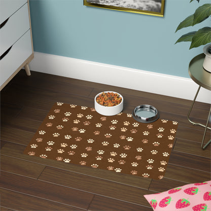 Cat Dog Paw pattern 12x18 inches Pet Food Mat style 1