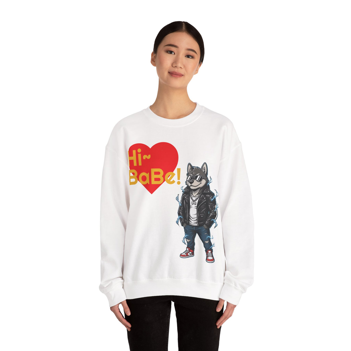 Cool Dog style 3 Unisex Crewneck Sweatshirt | Cozy Gift for Dog Lovers, Casual Wear, Unique Graphic Sweatshirt, Birthday Gift, Everyday Style