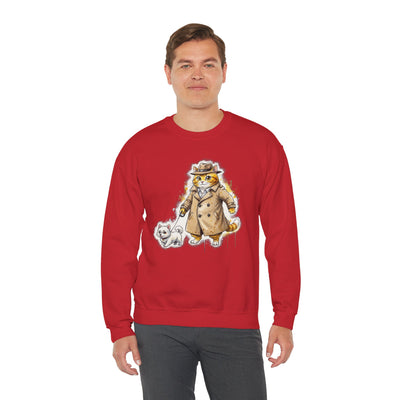 Watercolor painting style 10 Men & Women Cute Cat Pile Crewneck Sweatshirt