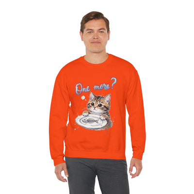 Watercolor painting style 3 Men & Women Cute Cat Pile Crewneck Sweatshirt