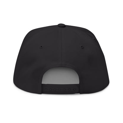 Cat Embroidered Flat Bill Cap style 1, Funny Cat Hat, Adjustable Snapback, Gifts for Cat Lovers, Unique Cat Apparel