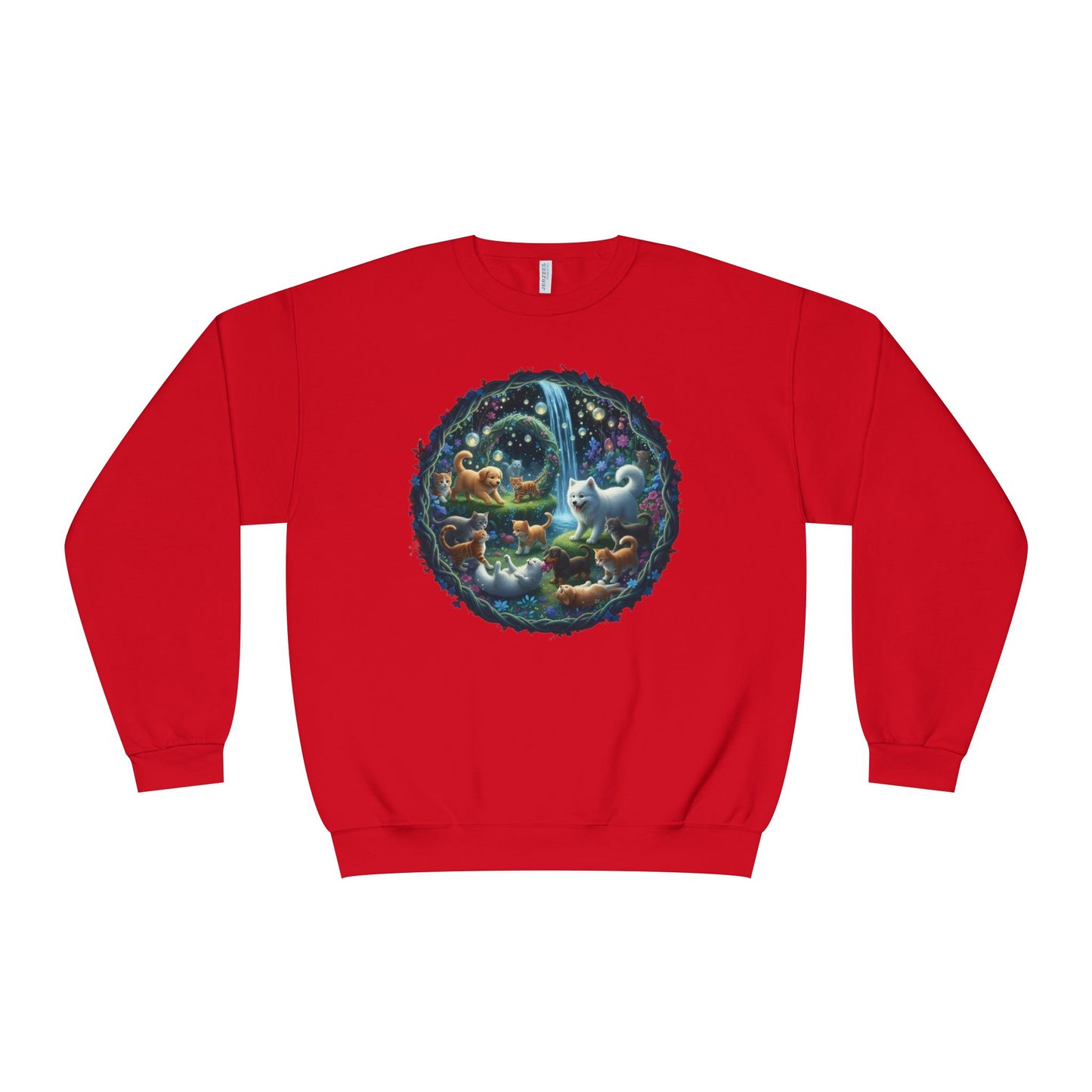 Cats & Dogs Happy Garden Unisex NuBlend Crewneck Sweatshirt style2
