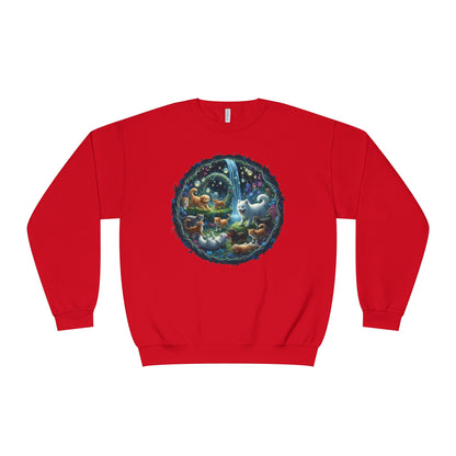 Cats & Dogs Happy Garden Unisex NuBlend Crewneck Sweatshirt style2