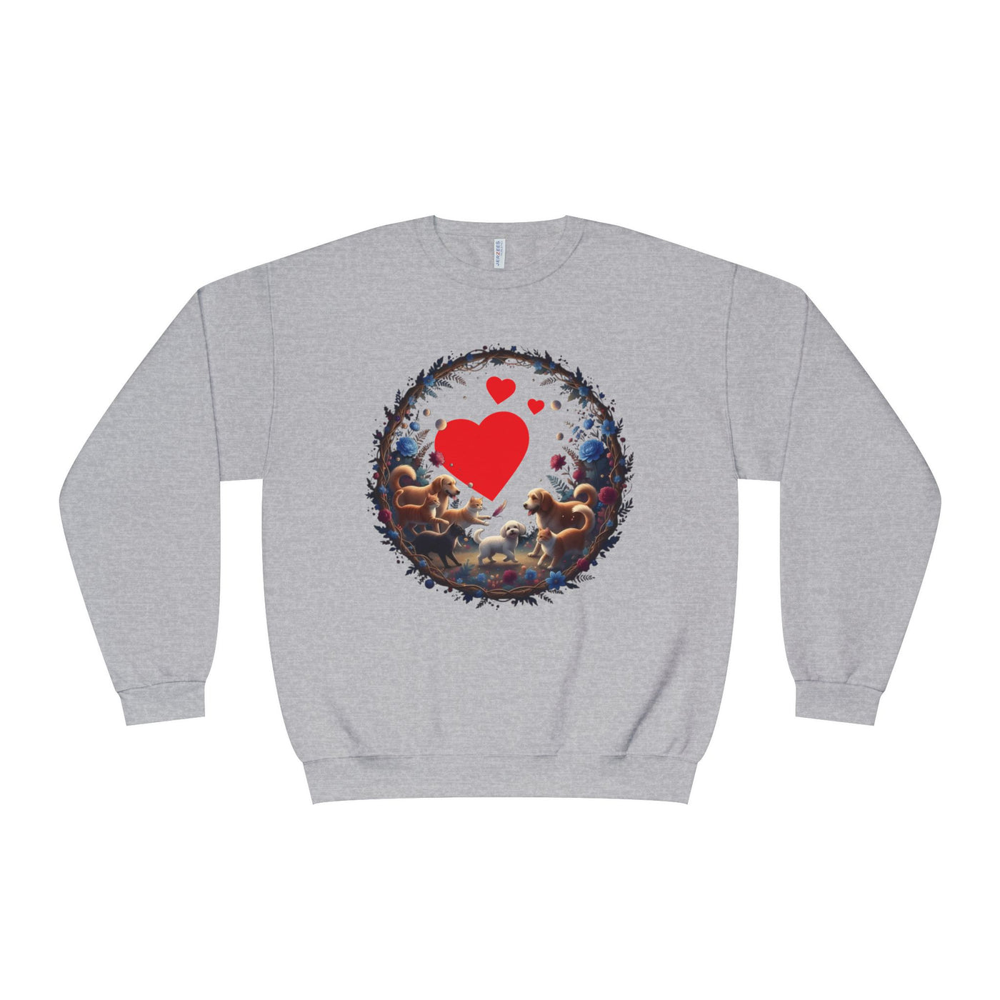 Cats & Dogs Full of Love Unisex NuBlend® Crewneck Sweatshirt