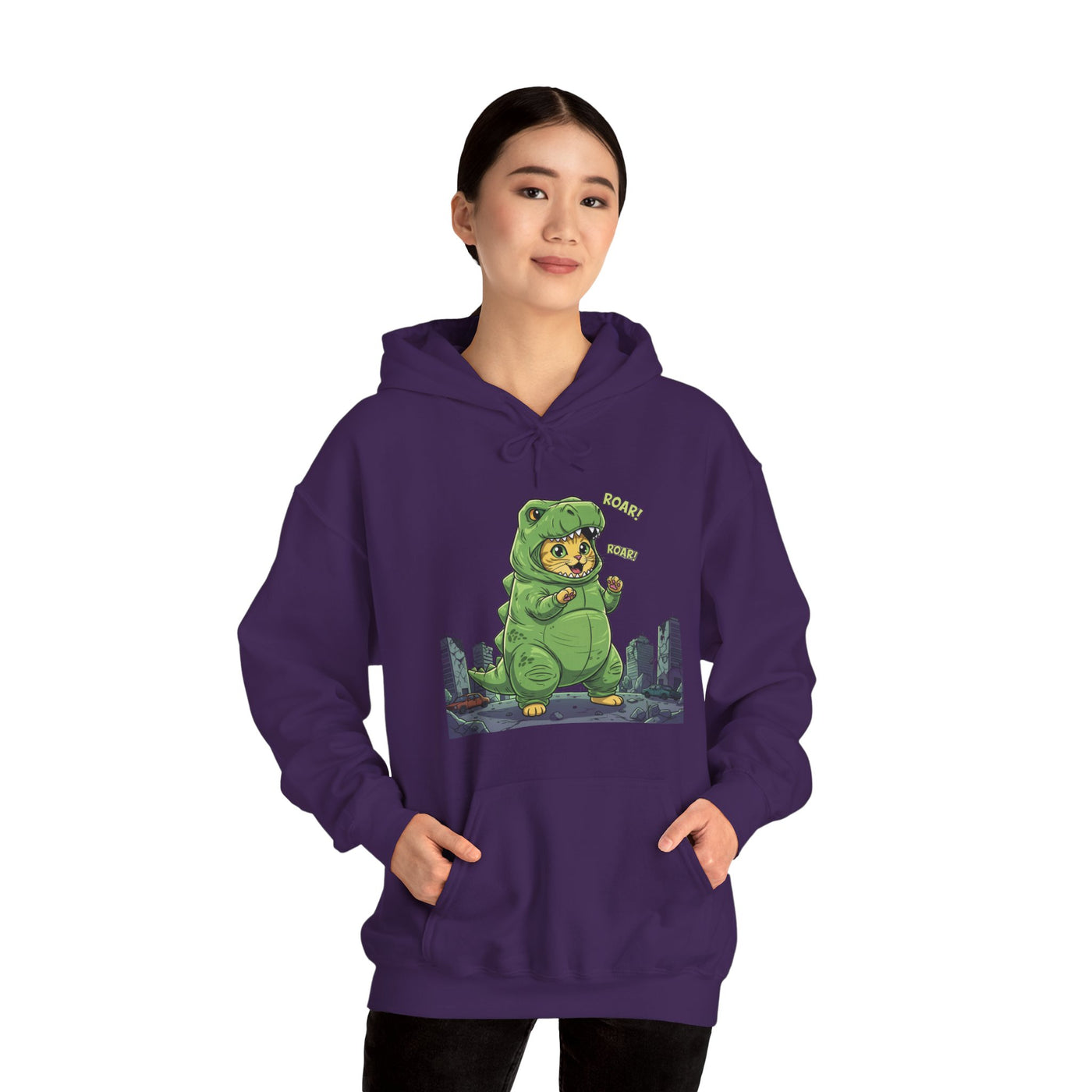 Cat cosplay Godzilla style 2 Unisex Hoodie - Fun & Playful Design