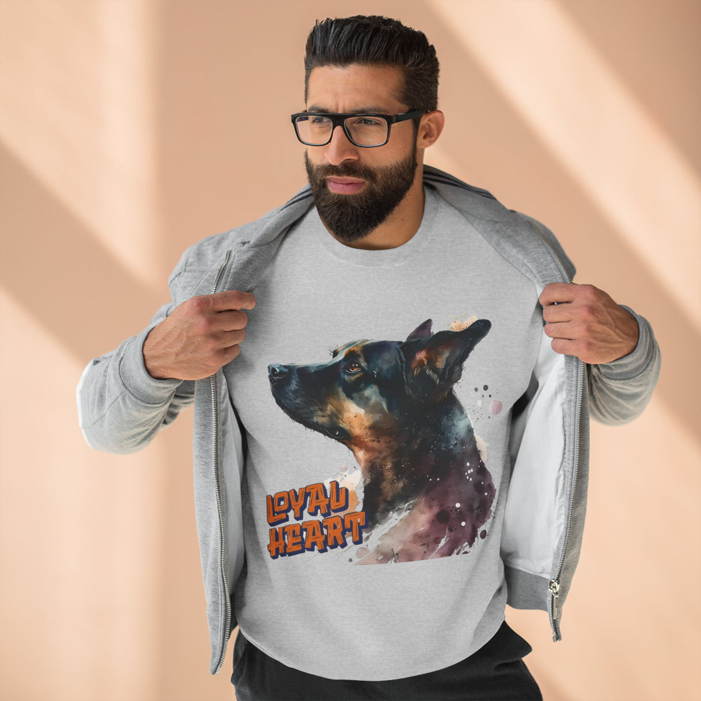 "Loyal Heart" Dog Lover style 1 Unisex Crewneck Sweatshirt