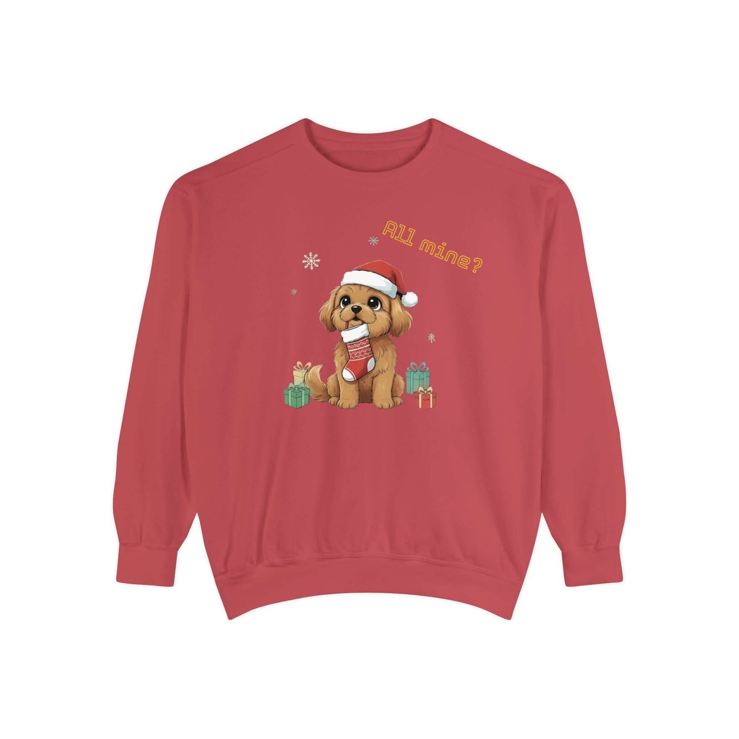 Puppy wait for Christmas presents Unisex Crewneck Sweatshirt style 8