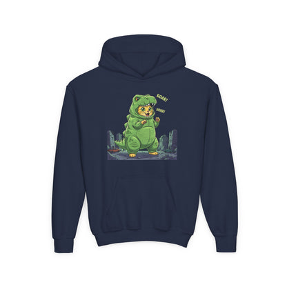 Cat cosplay Godzilla Unisex Kids Hoodie style 2