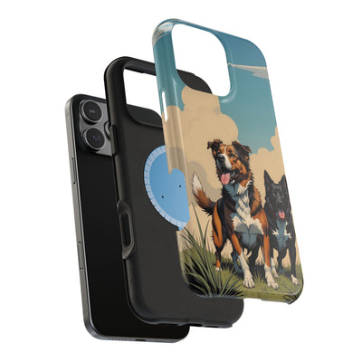 Dog Lovers' Magnetic Impact-Resistant Phone Case comic style 2, Cute Dog Design, Pet Owner Gift, Animal Lover Accessory, Birthday Gift for Dog Lovers