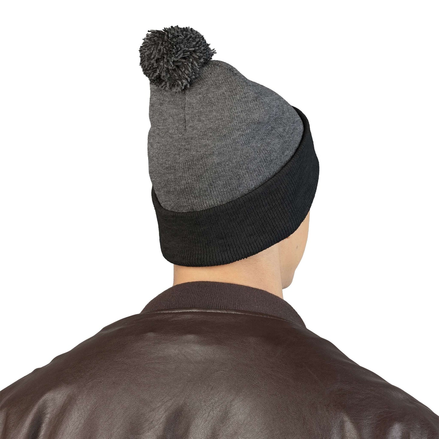 Embroidered Cat Mom Pom-Pom Knit Cap