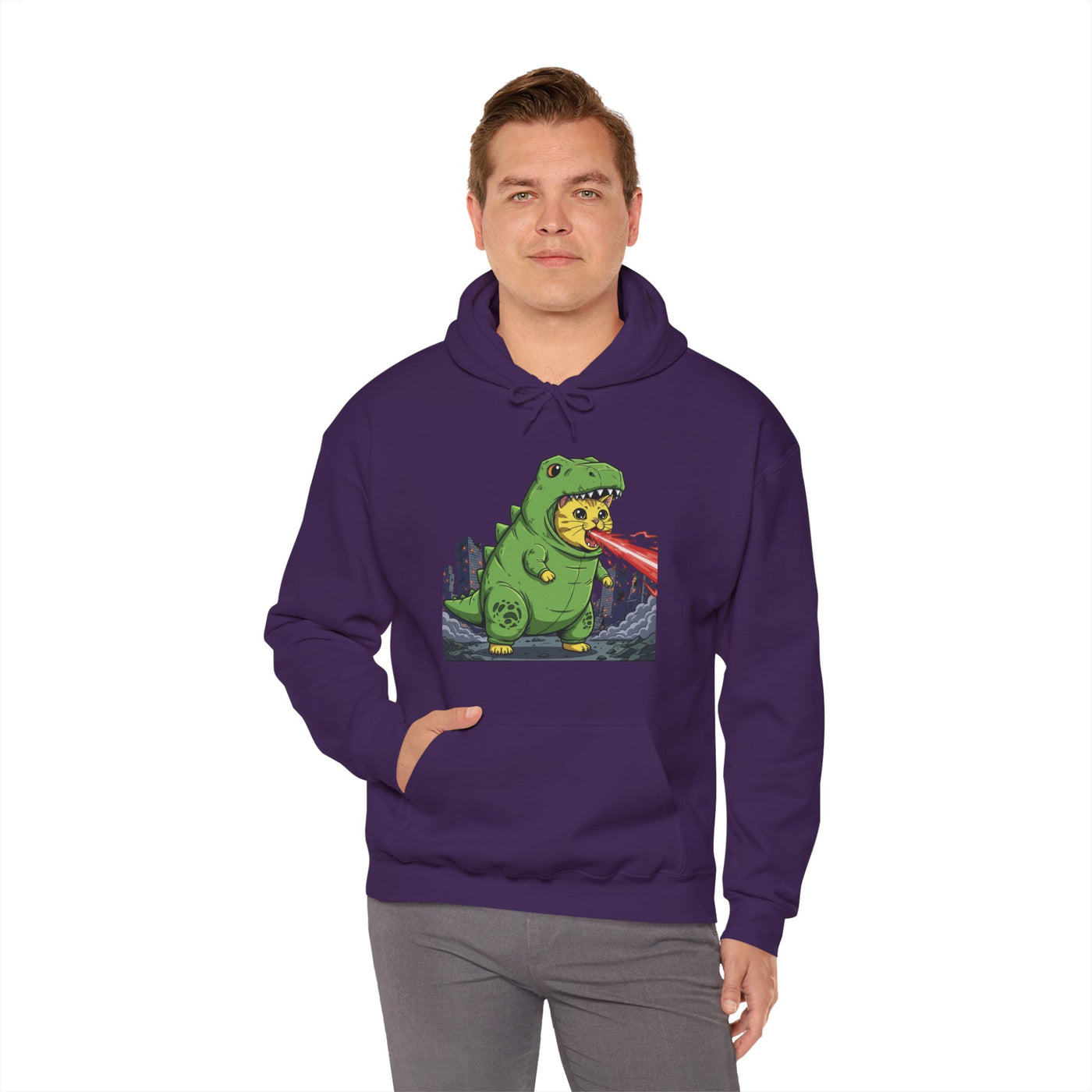 Cat cosplay Godzilla style 4 Unisex Hoodie - Fun & Playful Design