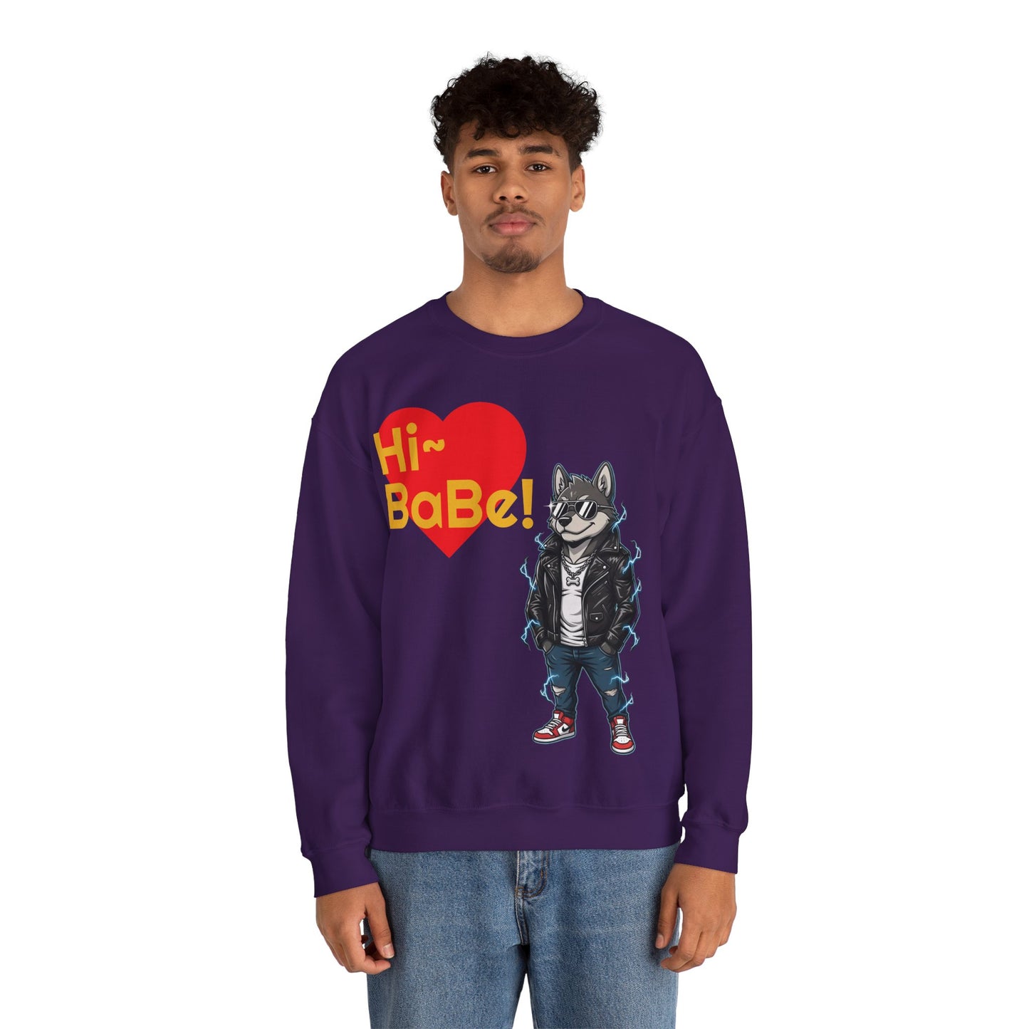 Cool Dog Unisex Heavy Blend Crewneck Sweatshirt style 3