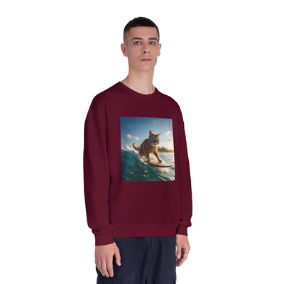 Surfing Cat style 1 Unisex NuBlend® Crewneck Sweatshirt