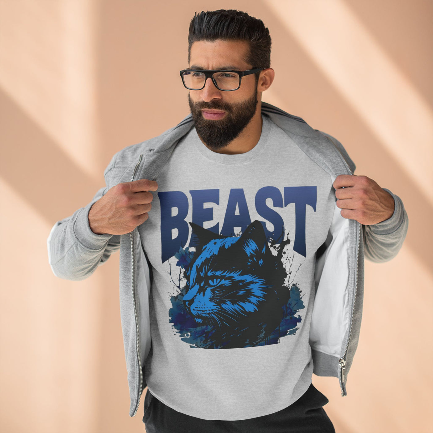 "Beast" Cat Lover style 1 Unisex Crewneck Sweatshirt