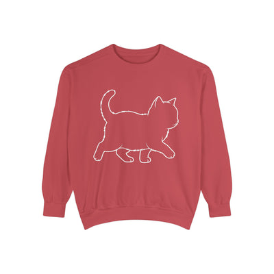 Walking Cat Shadow style 1 Cozy Graphic Unisex Crewneck Sweatshirt