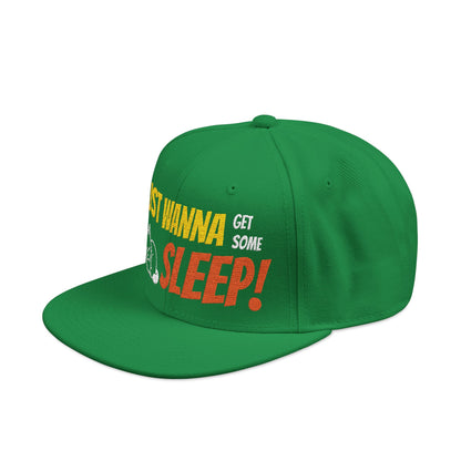 I just wanna get some sleep Embroidered Cute Cat Snapback Hat