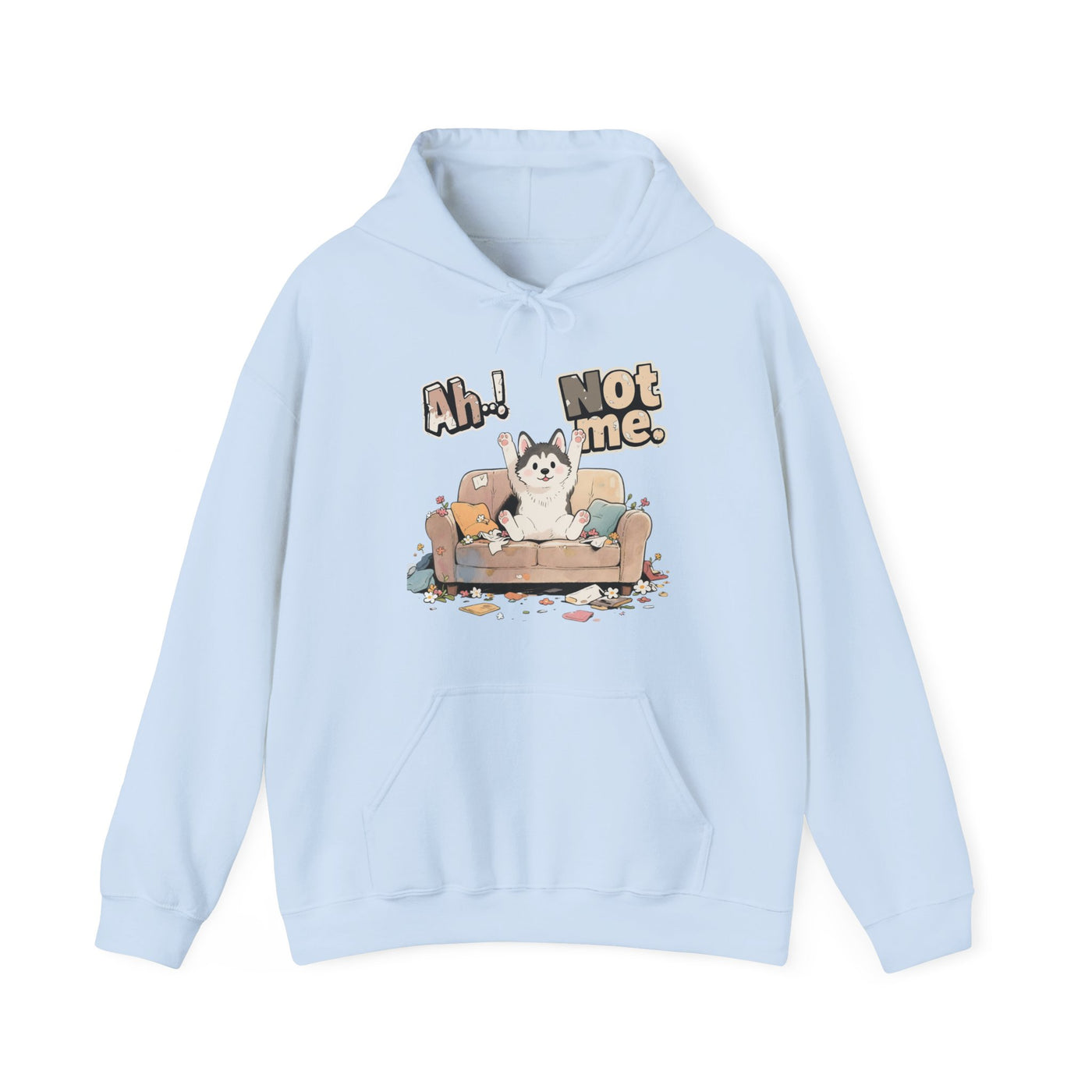 Ah! Not Me. Cute Husky Unisex Pullover Hoodie for Dog Lover