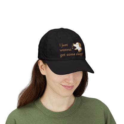 I Just Wanna Get Some Sleep Funny Dog Embroidered Dad Cap Hat
