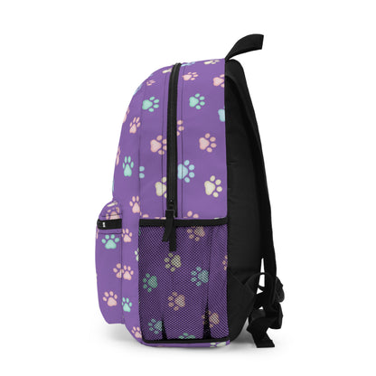 Cute Cat Paw Print Travel Casual Outings School Backpack style 1