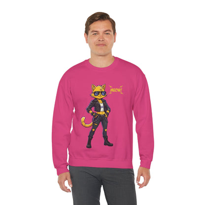 Cool Cat Unisex Heavy Blend Crewneck Sweatshirt style 4