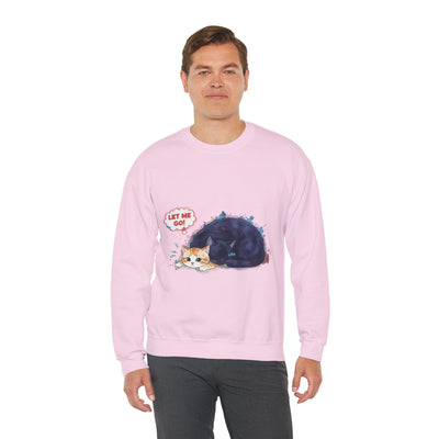 Watercolor painting style 1 Men & Women Cute Cat Pile Crewneck Sweatshirt
