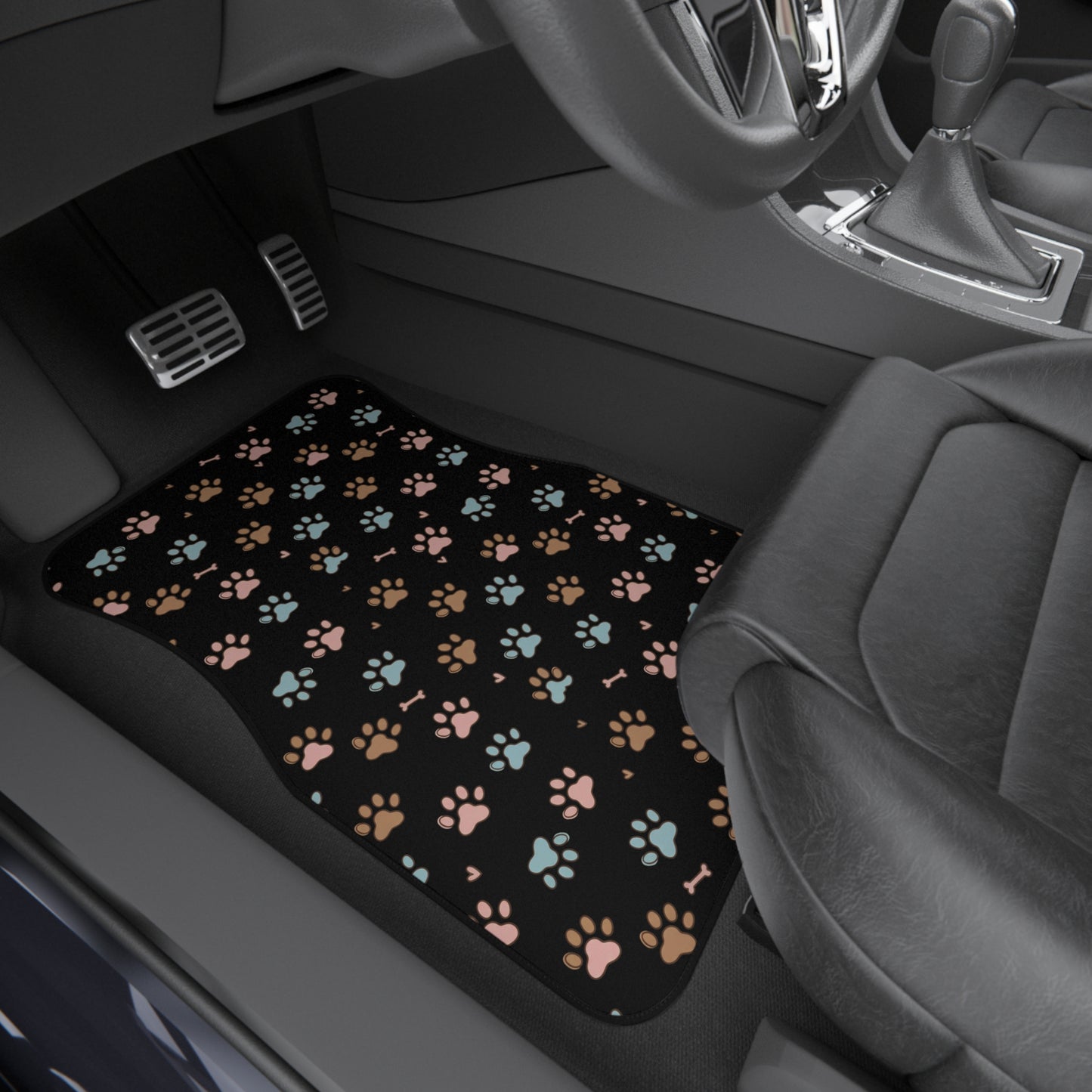 Dog Paw pattern Car Mats Set of 4 for Dog Lovers