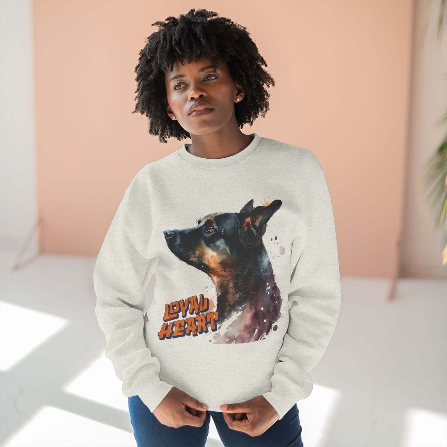 Loyal Heart Dog Lover Unisex Crewneck Sweatshirt style 1