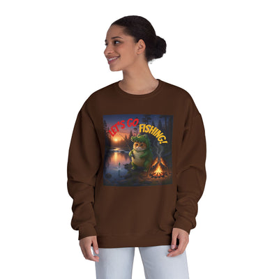 Crocodile Cat Fishing style 2 Unisex NuBlend® Crewneck Sweatshirt