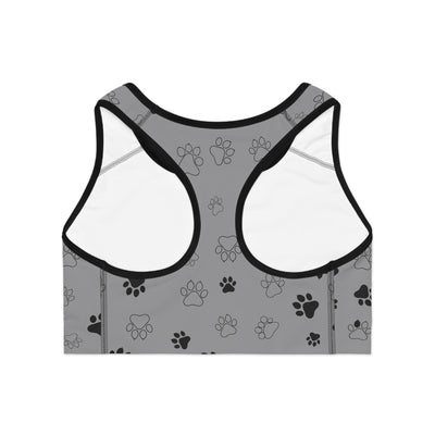 Dog Paw Print style 1 Sports Bra, Activewear for Dog Lovers, Workout Top, Fitness Apparel, Pet Lover Gift