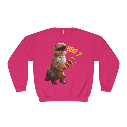 Tyrannosaurus Cat BBQ Unisex NuBlend Crewneck Sweatshirt