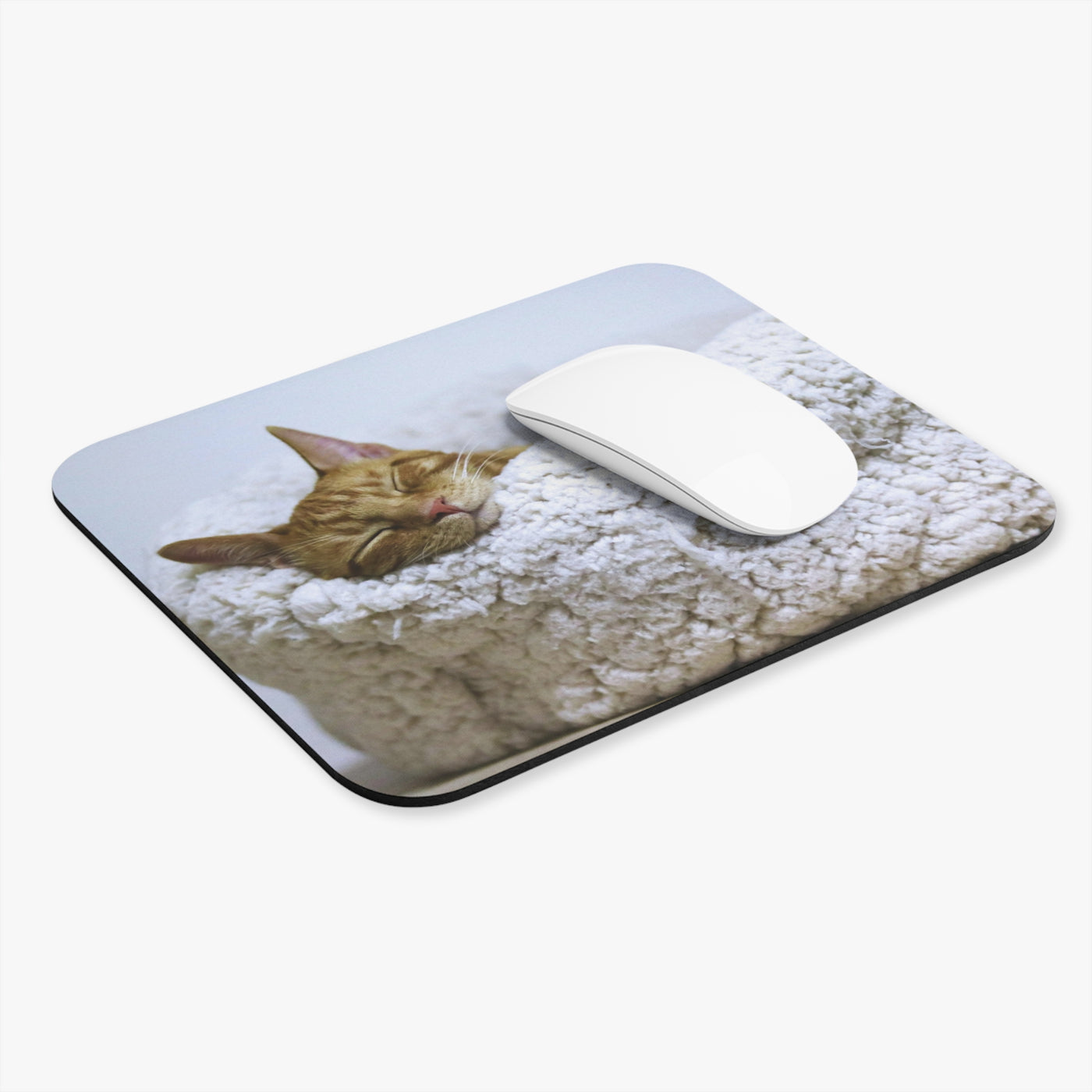 Cozy Cat Mouse Pad, Cat Lover Gift, Cute Desk Accessory, Animal Decor, Home Office Essentials