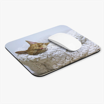 Cozy Cat Mouse Pad, Cat Lover Gift, Cute Desk Accessory, Animal Decor, Home Office Essentials